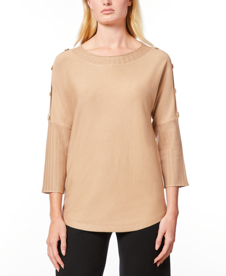 Melissa Paige Dolman-Sleeve Wavy-Ribbed Sweater MSRP $46