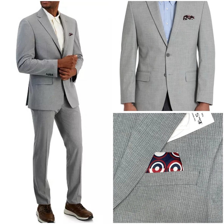 Ben Sherman Men's Slim-Fit Solid Suit MSRP $395