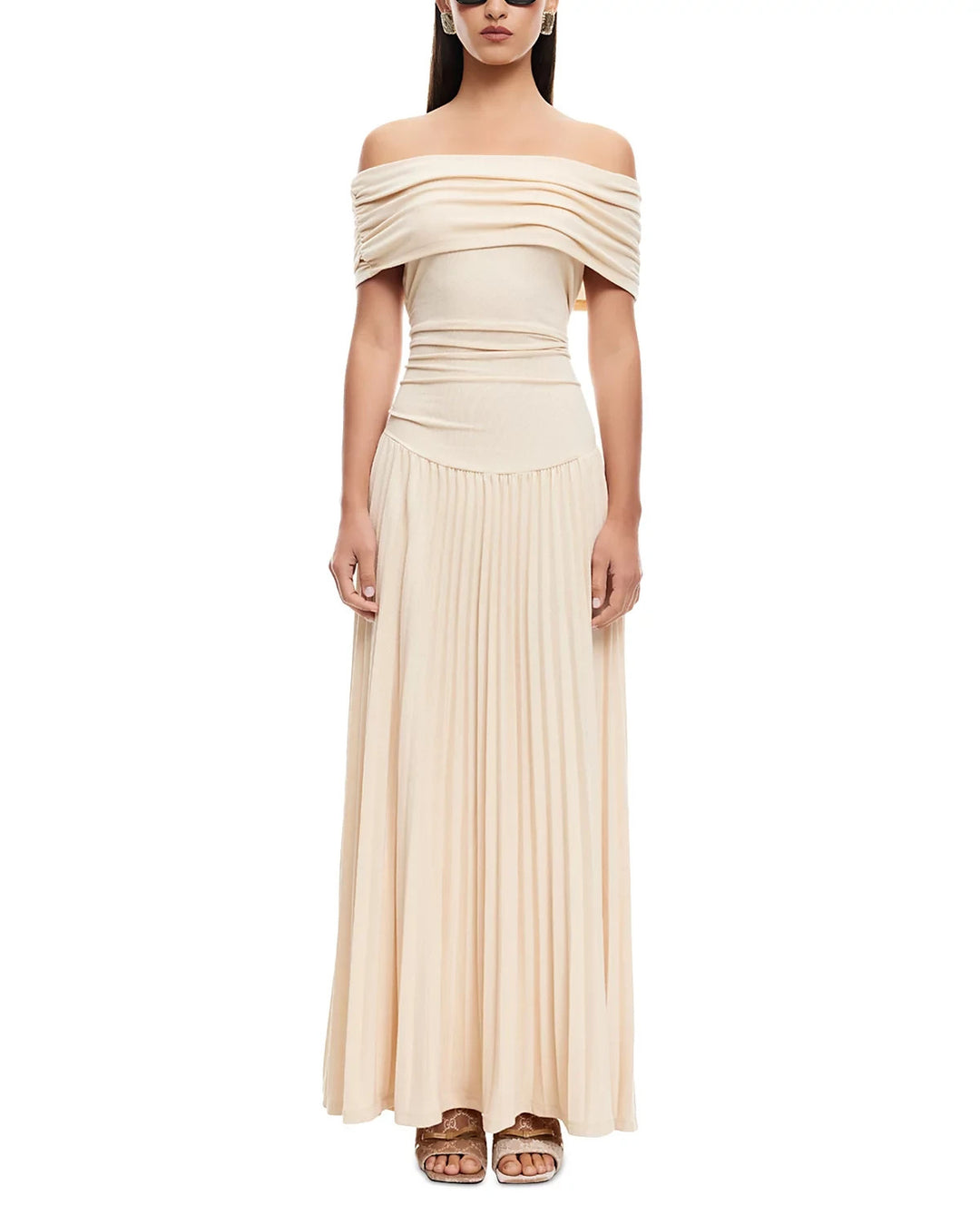 Lioness Field Of Dreams Off-the-Shoulder Maxi Dress MSRP $109