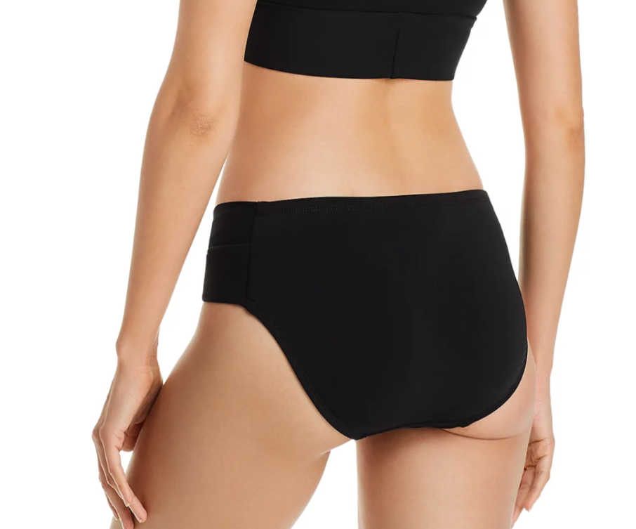 Robin Piccone Ava Solid Twist-Front Bikini Bottom MSRP $82