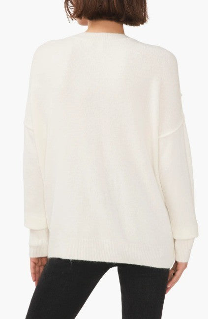 Sam & Jess Women's Embellished Pearl Crewneck Sweater MSRP $69