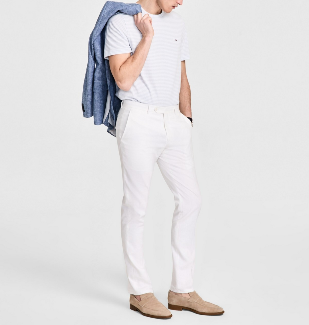 Tommy Hilfiger Modern-Fit Linen Blend Pants MSRP $125