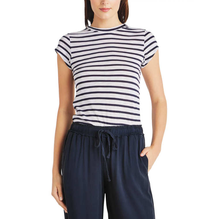 Splendid Nautical Stripe Crewneck Tee MSRP $58