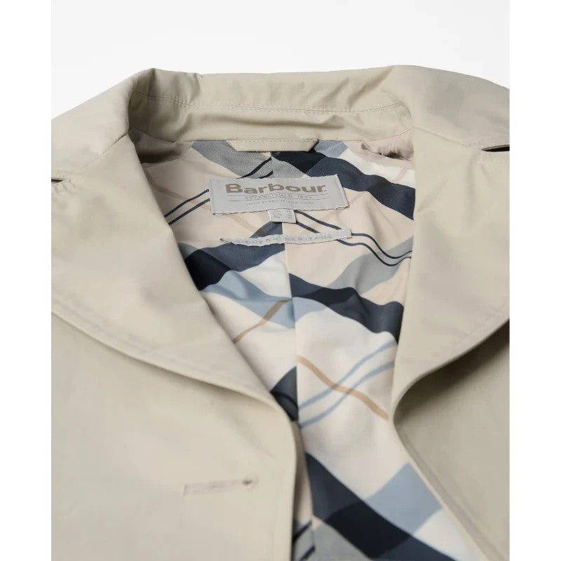 Barbour Women's Maisy Short Double-Breasted Trench Coat MSRP $360