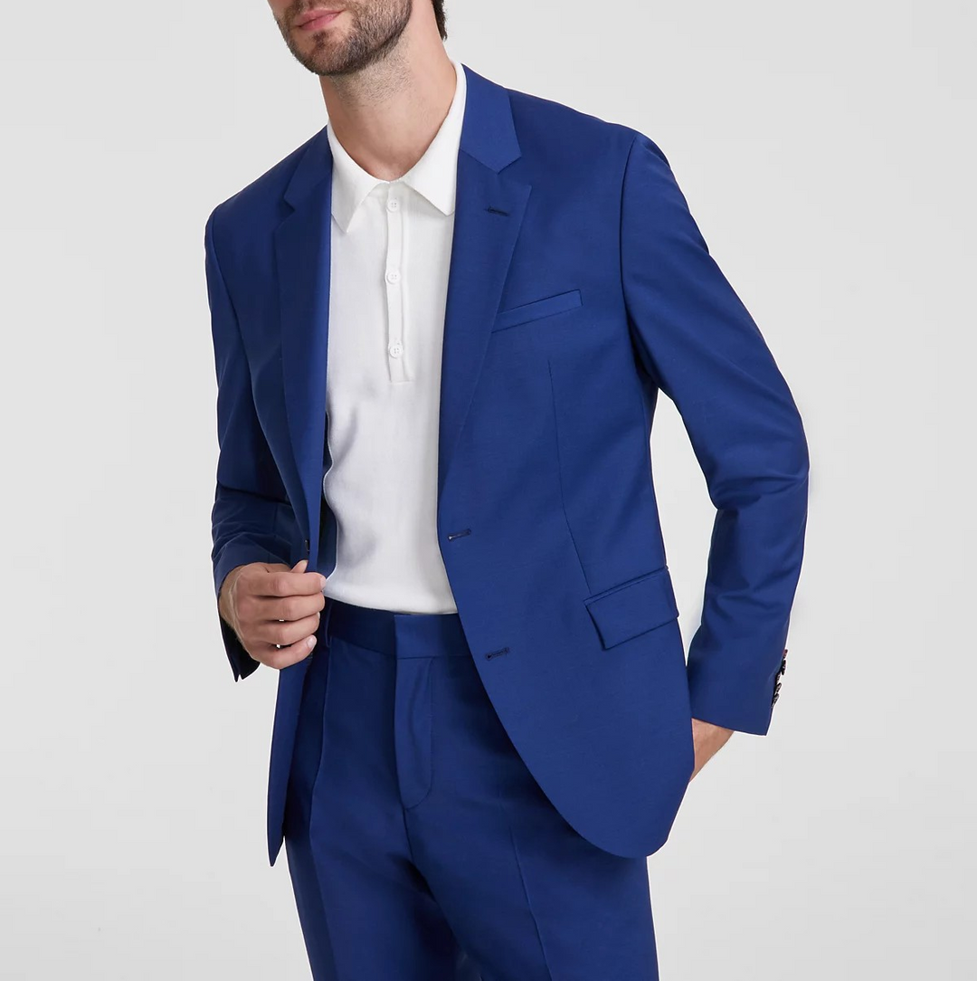 HUGO by Hugo Boss Men's Modern-Fit Solid Wool-Blend Suit Jacket MSRP $398