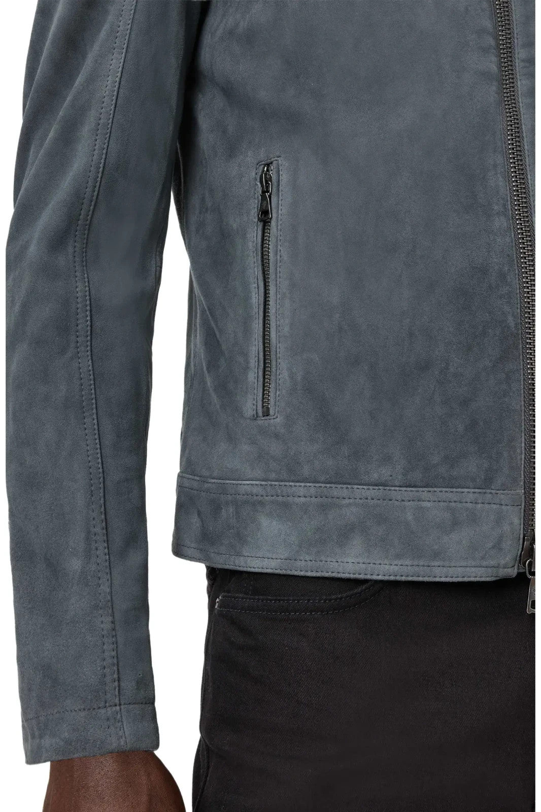 John Varvatos Wren Suede Biker Jacket MSRP $698