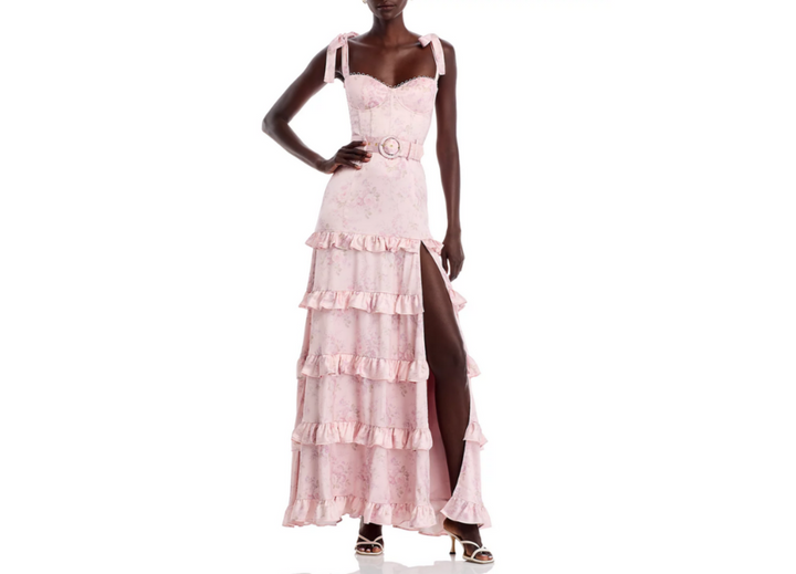 V. Chapman Lisianthus Sleeveless Ruffled Corset Gown MSRP $495