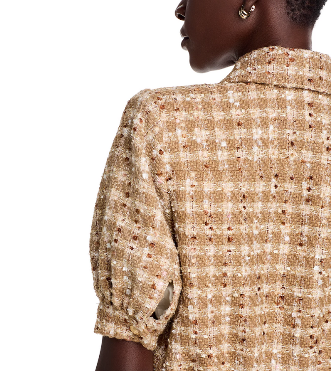 L'AGENCE Cove Short Sleeve Cropped Jacket MSRP $575