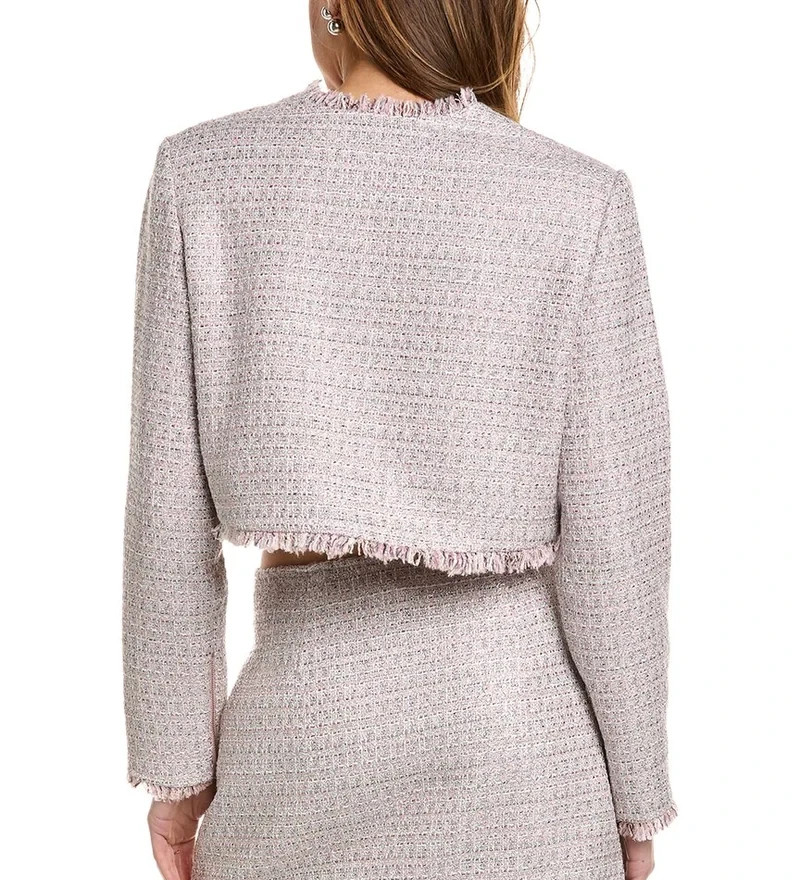 Toccin Lainey Cropped Tweed Jacket MSRP $625