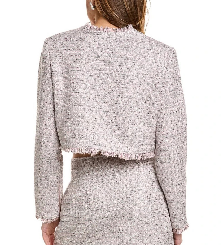 Toccin Lainey Cropped Tweed Jacket MSRP $625