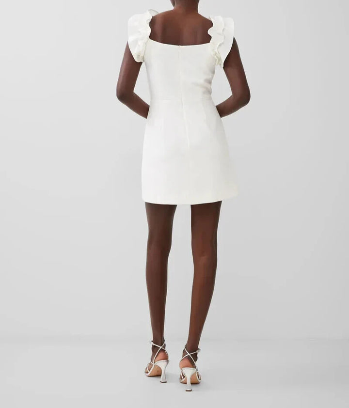 FRENCH CONNECTION Whisper Ruffled Mini Dress MSRP $148