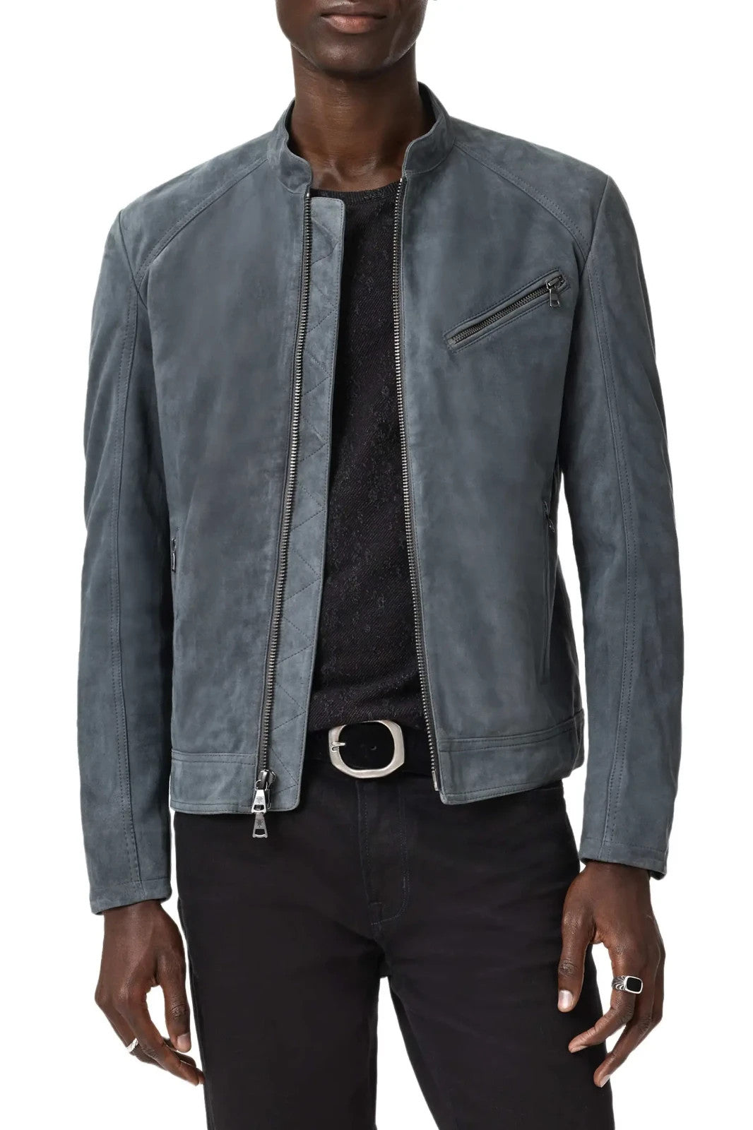 John Varvatos Wren Suede Biker Jacket MSRP $698
