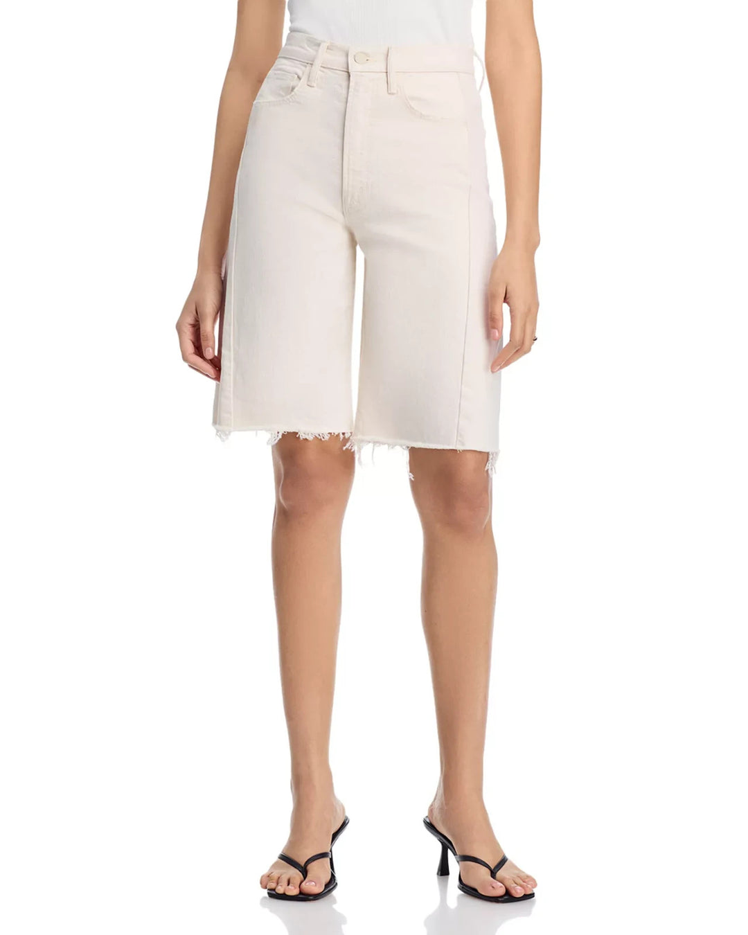 MOTHER The Half Pipe Frayed Bermuda Shorts MSRP $208