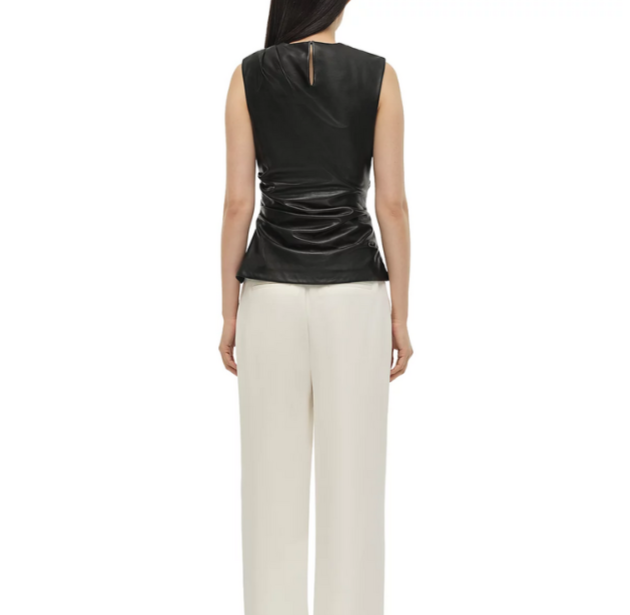 SIMKHAI Wynter Sleeveless Draped Top MSRP $425