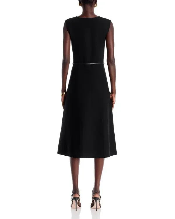 Elie Tahari The Vera Belted Sweater Dress MSRP $345