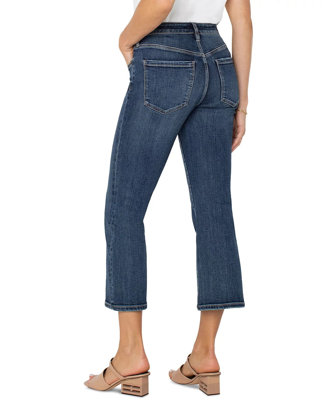 Liverpool Los Angeles Hannah Mid Rise Cropped Flare Leg Jeans MSRP $119