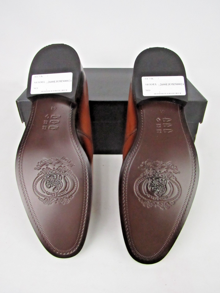 Men’s Premium Calfskin Leather Single Monk Strap Shoes – Handcrafted Size EU 41