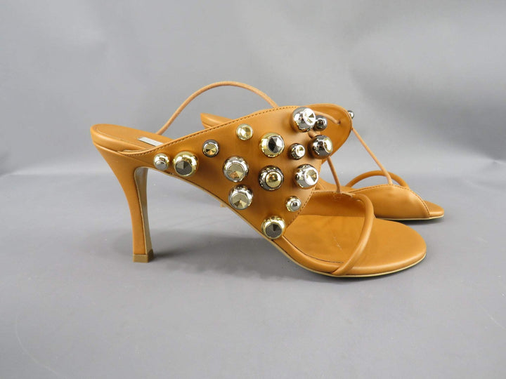 Stella McCartney Women's Stella 100 Studded Open Toe Pumps M2 361