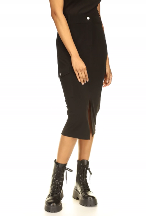 MICHAEL Michael Kors Utility Slit-Front Midi Skirt MSRP $98