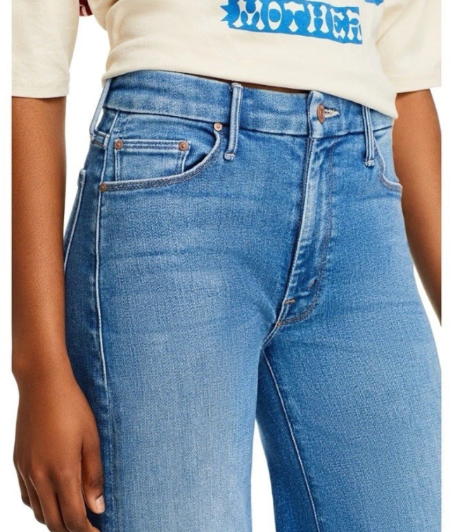 Mother The Roller High Rise Wide Leg Jeans MSRP $258