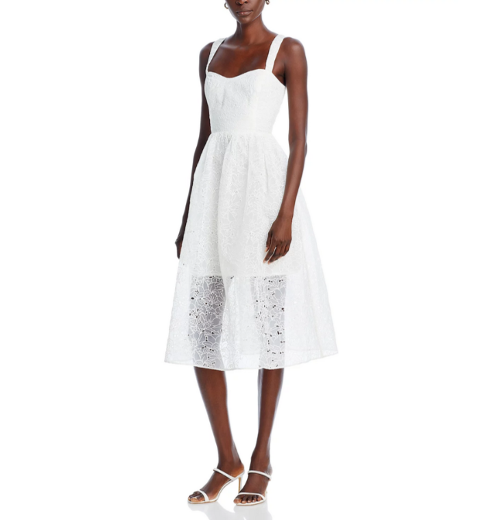 FRENCH CONNECTION Sleeveless Lace Midi Dress MSRP $198