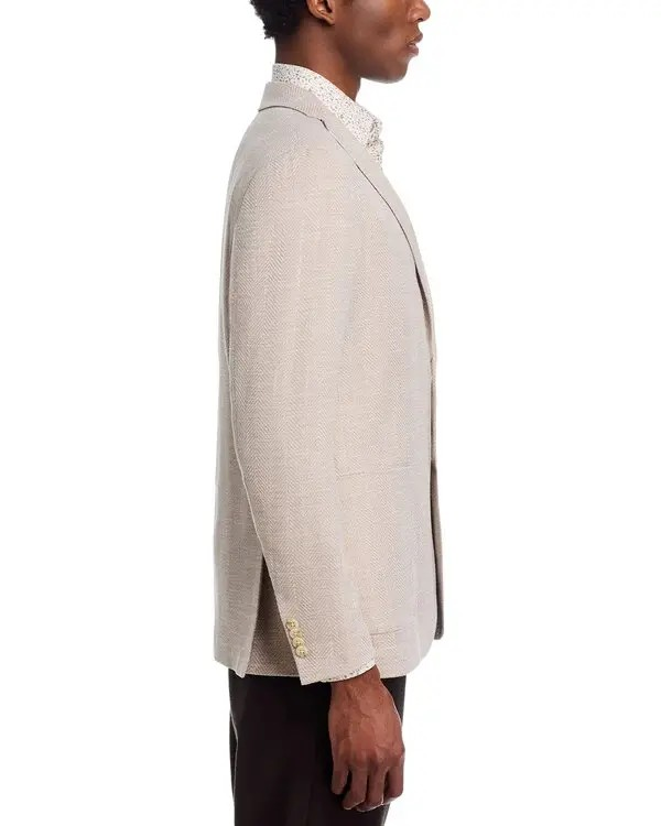 John Varvatos Star Usa Cotton & Linen Chevron Unstructured Sport Coat MSRP $598
