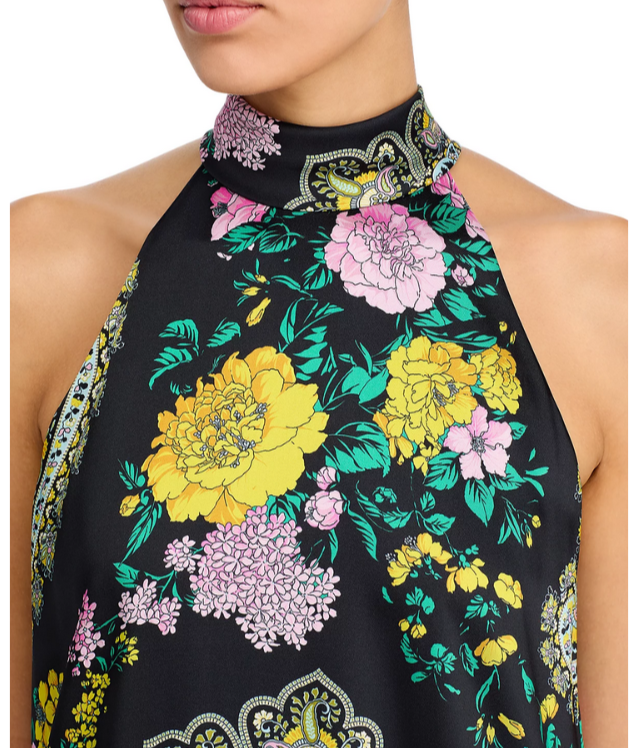 Kobi Halperin Genesis Printed Halter Maxi Dress MSRP $698