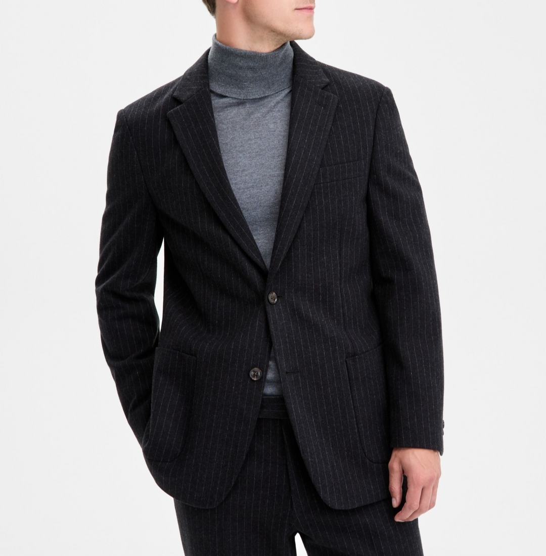 Tommy Hilfiger Men's Modern-Fit Wool Pinstripe Suit Separate Jacket MSRP $450