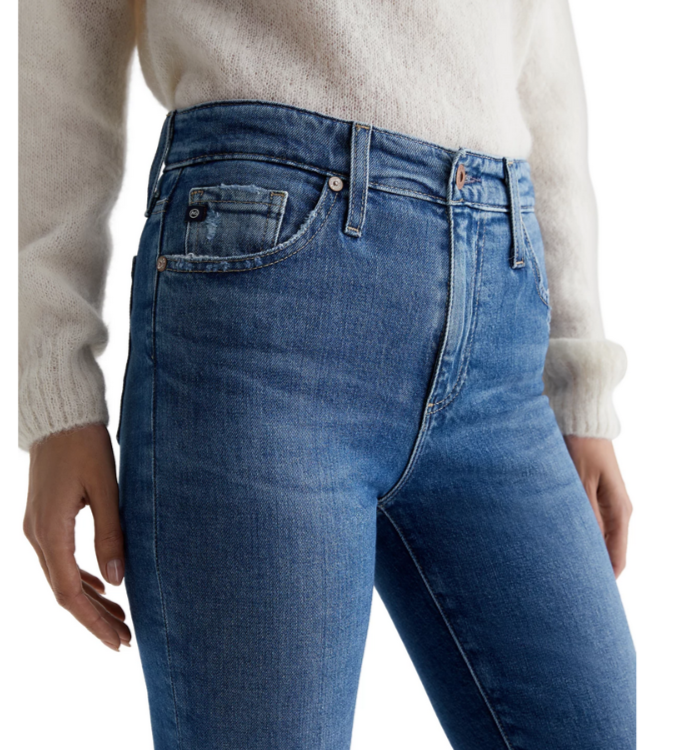 AG Mari High Rise Ankle Slim Straight Jeans MSRP $235