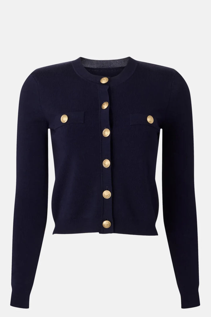 L'AGENCE Toulouse Crewneck Cardigan MSRP $475
