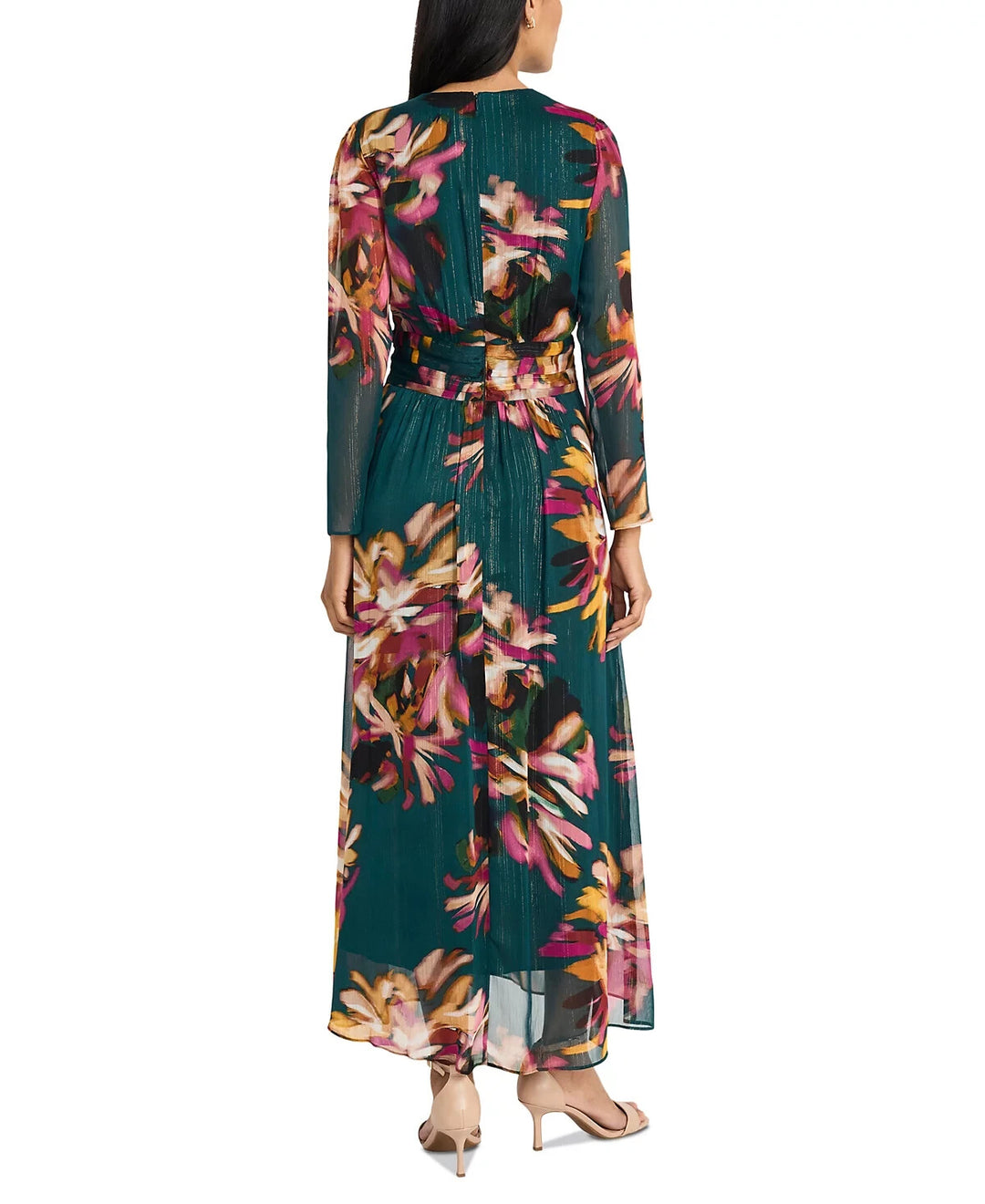Maggy London Floral-Print Maxi Dress MSRP $158