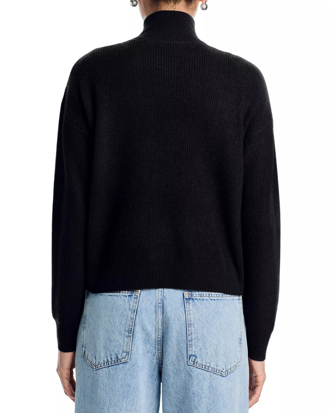 AQUA Cashmere 100% Cashmere Quarter Zip Sweater MSRP $218
