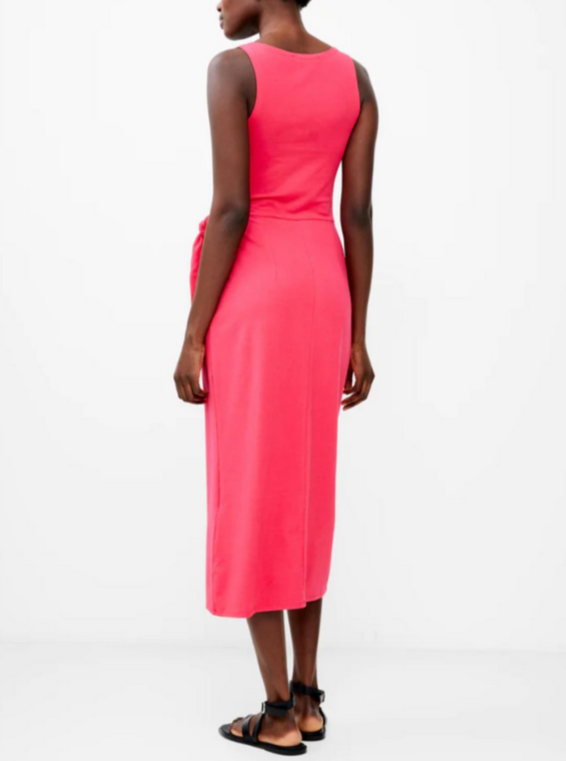 FRENCH CONNECTION Zena Jersey Midi Wrap Dress MSRP $128
