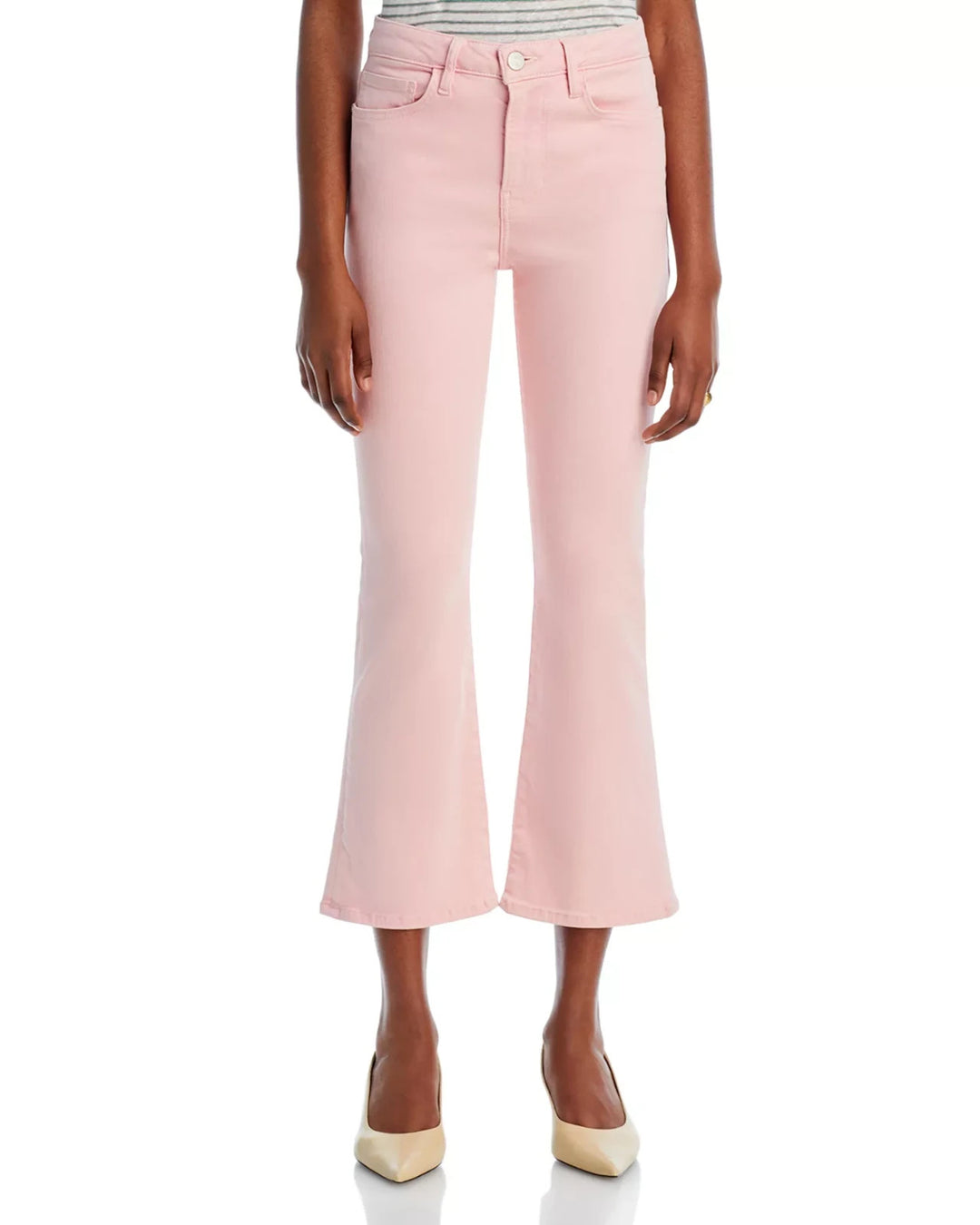 FRAME Le Crop High Rise Cropped Mini Bootcut Jeans MSRP $248