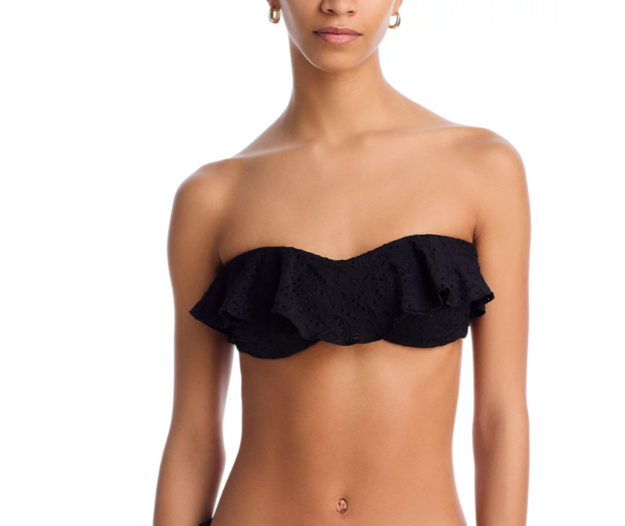 AQUA Ruffled Bikini Top MSRP $68