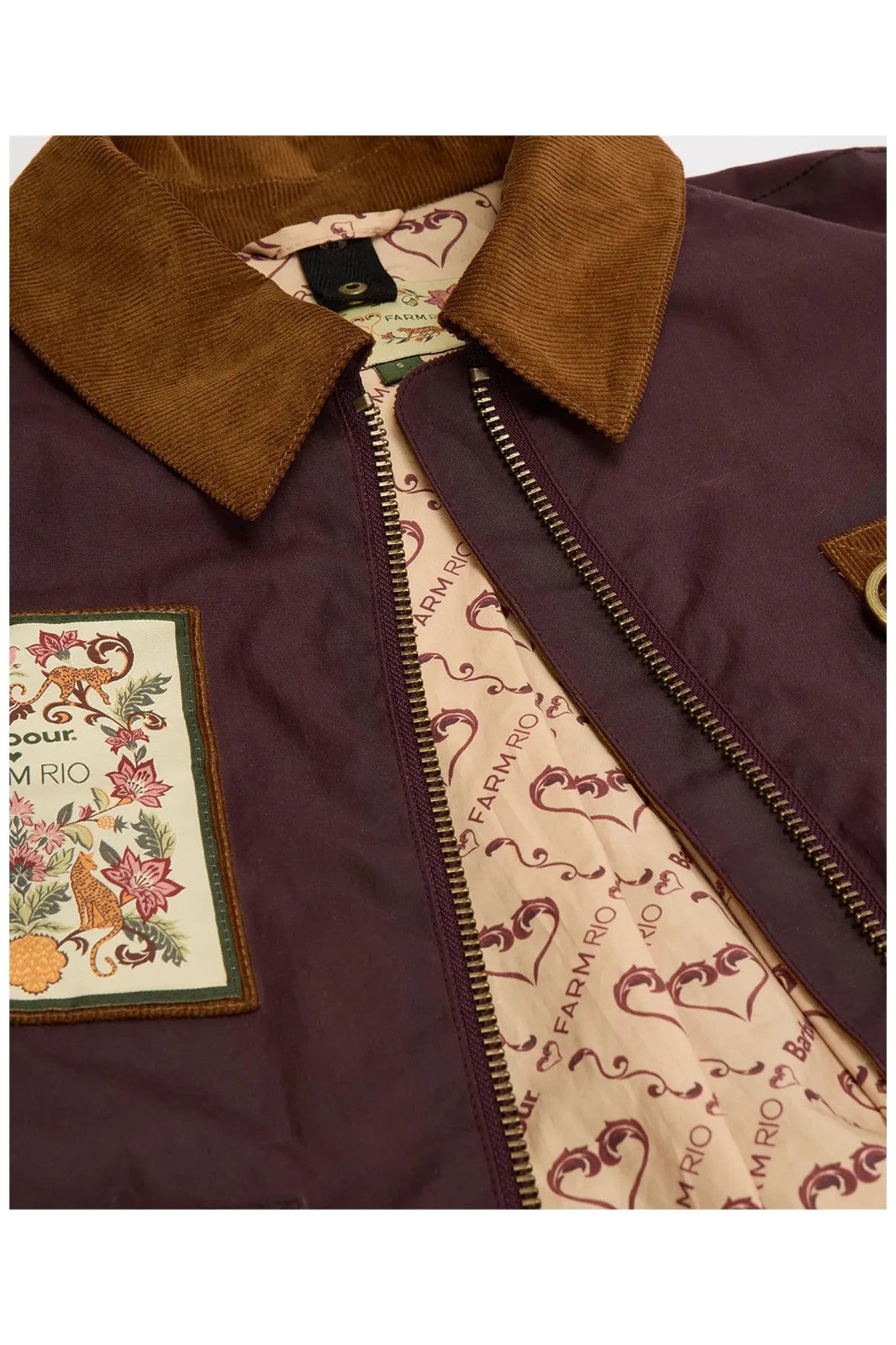 Barbour X Farm Rio Thais Wax Jacket MSRP $720