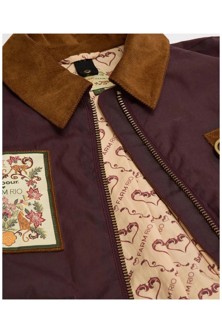 Barbour X Farm Rio Thais Wax Jacket MSRP $720