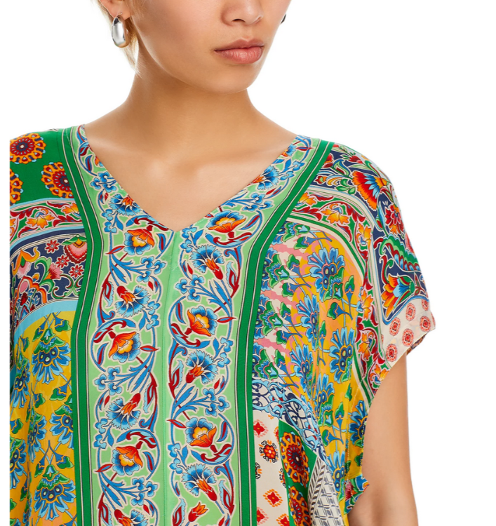 Johnny Was Diskana Alexandra Printed Blouse MSRP $198