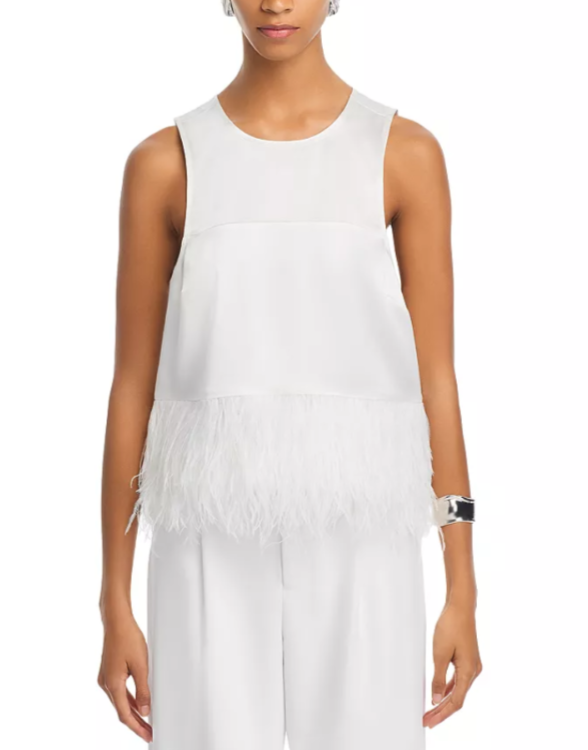 Cinq à Sept Charisse Satin Top MSRP $425