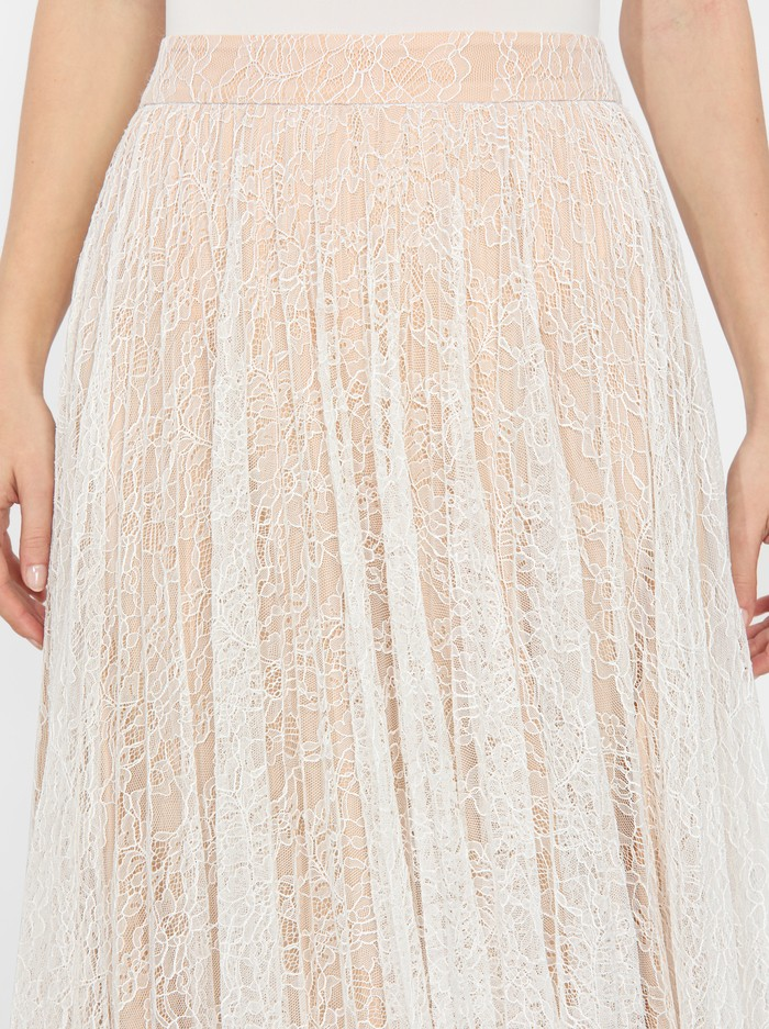 Alice and Olivia Katz Pleated Maxi Skirt MSRP $595