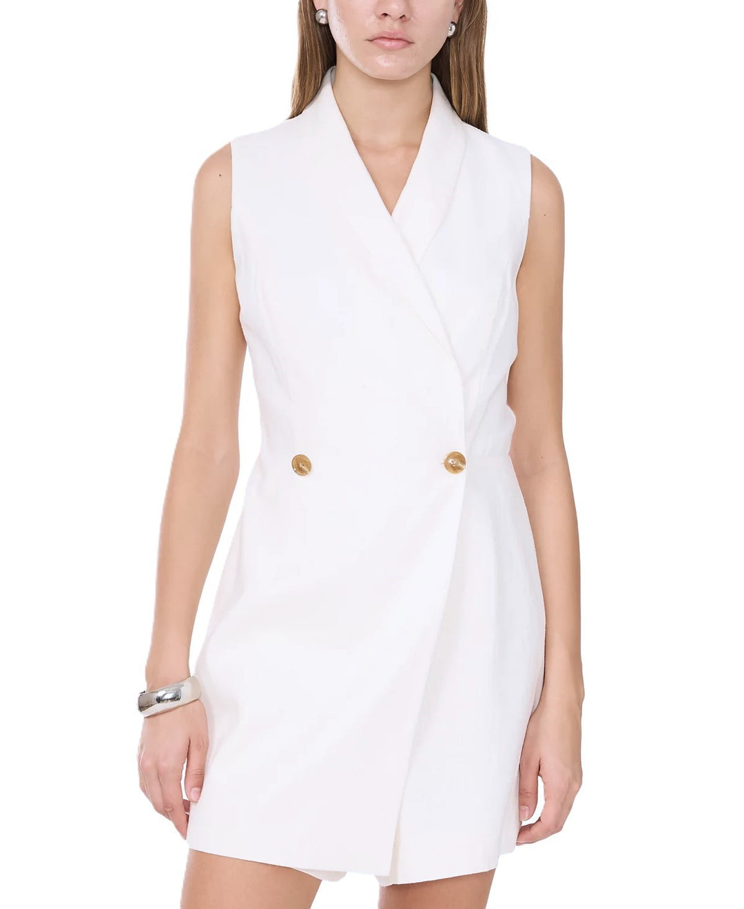 1.STATE Double-Breasted Sleeveless Romper MSRP $89