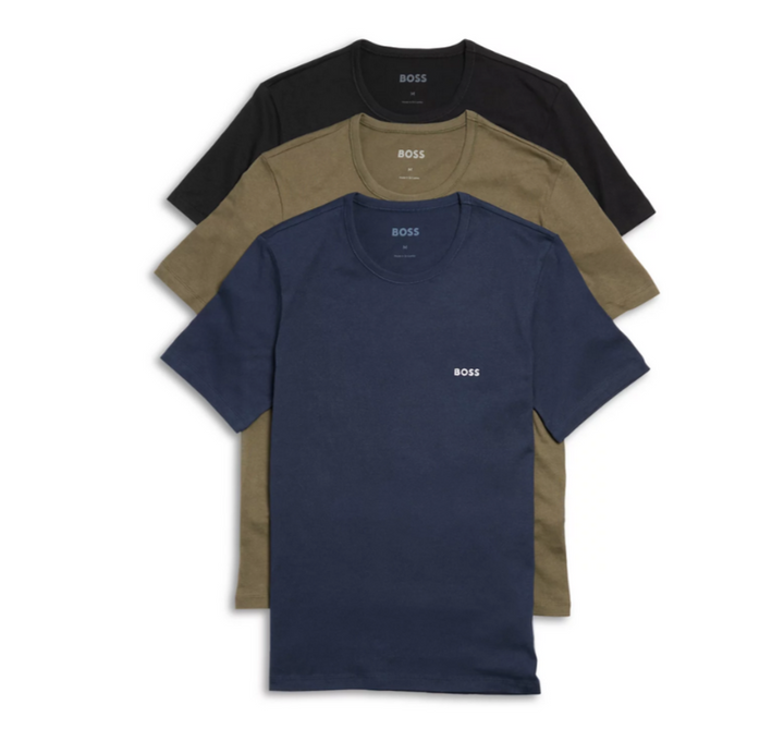 BOSS Classic Regular Fit Cotton Tees, Pack of 3 MSRP $48