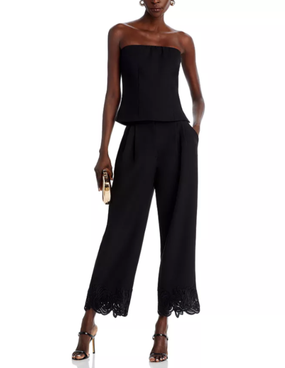 BCBGMAXAZRIA Lace Trim Pants MSRP $208