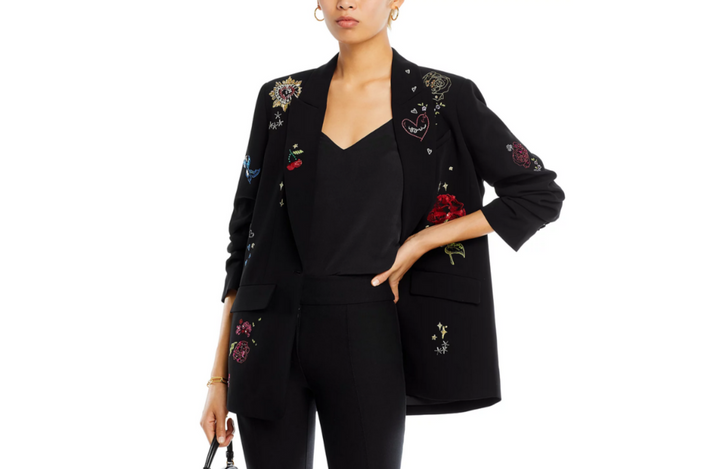 Cinq à Sept Daydream Doodles Embroidered Blazer MSRP $695