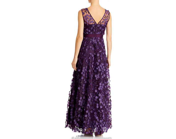 Eliza J Floral Appliqué Gown MSRP $348