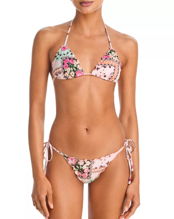 AQUA Designed by Agua Bendita Alegria Ruched Bikini Bottom MSRP $98