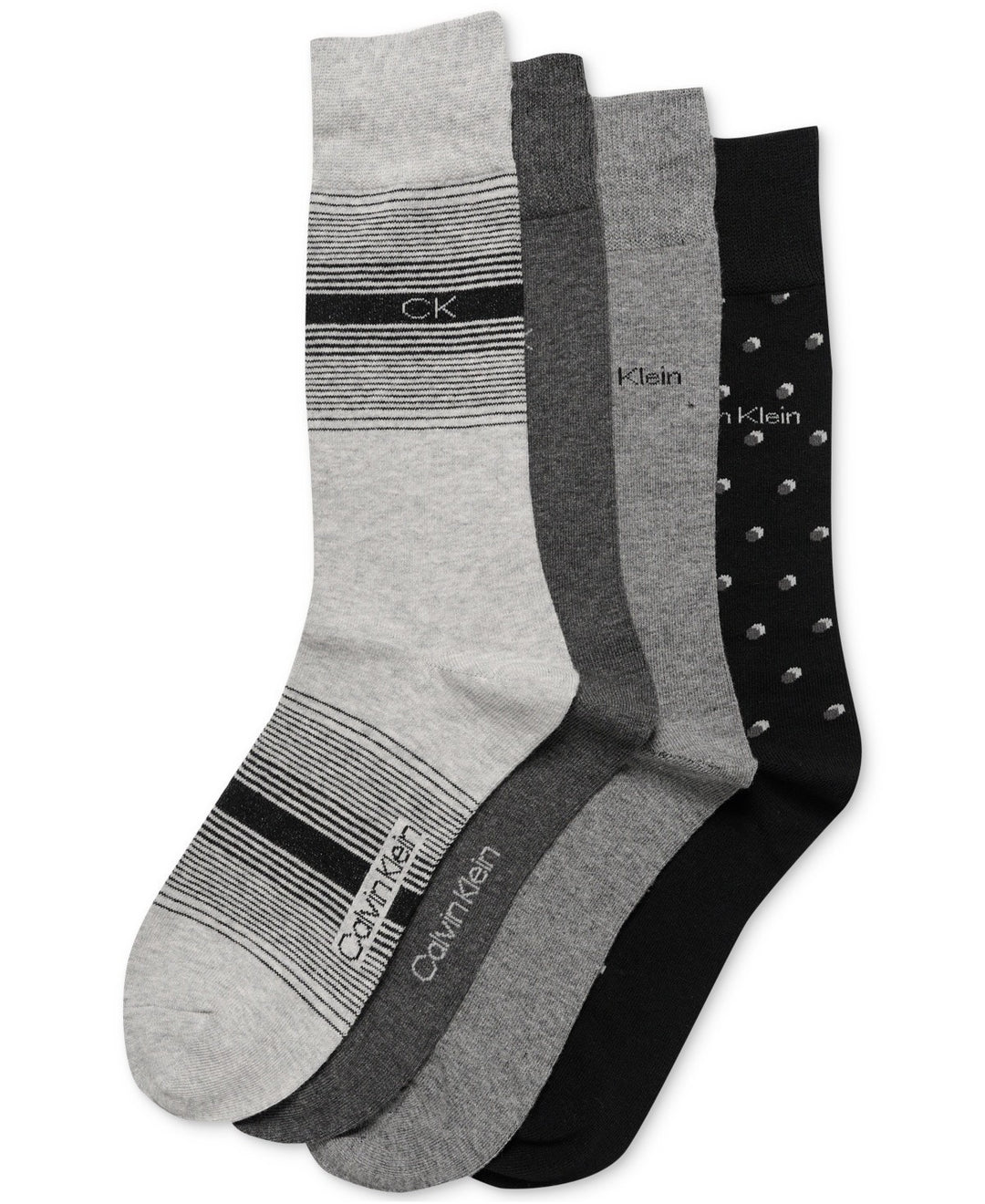 Calvin Klein Crew Length Dress Socks, Assorted Patterns, Pack of 4 MSRP $29