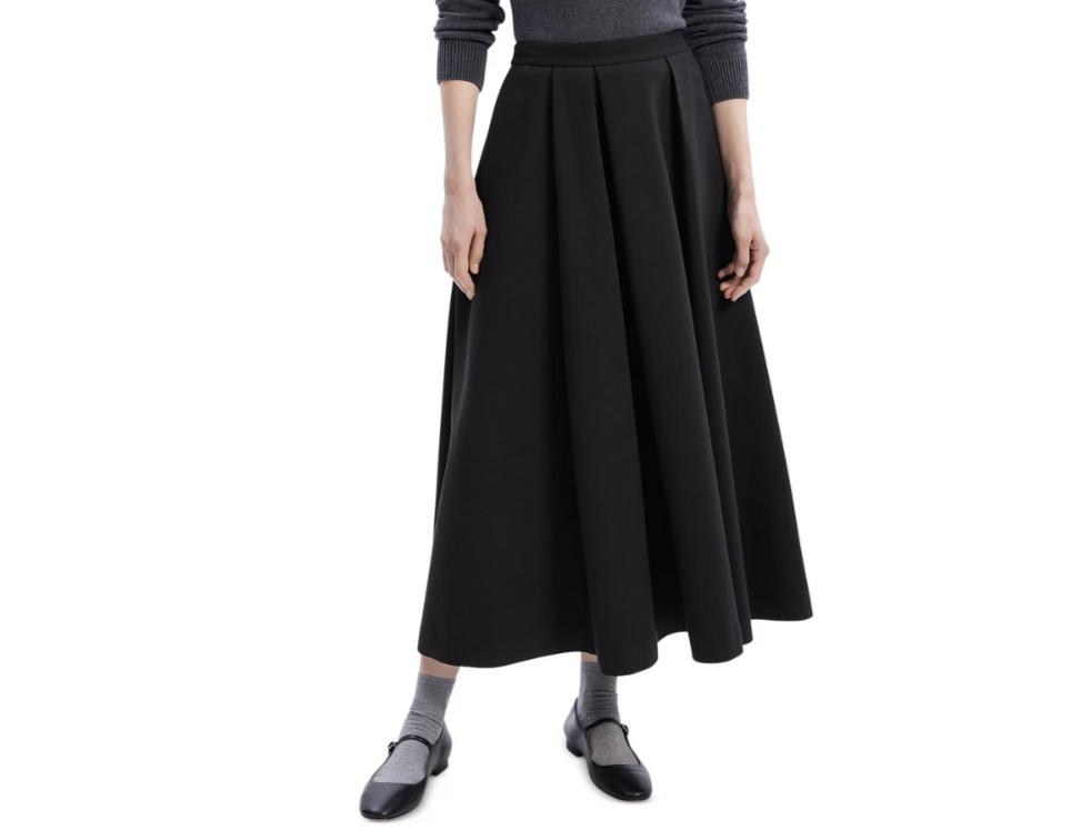 Theory Pleated Maxi Skirt MSRP $525
