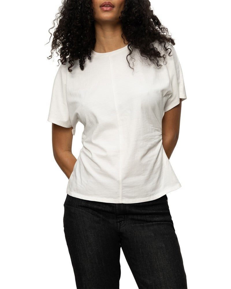 Sanctuary Cotton Shirred-Waist Dolman T-Shirt MSRP $64