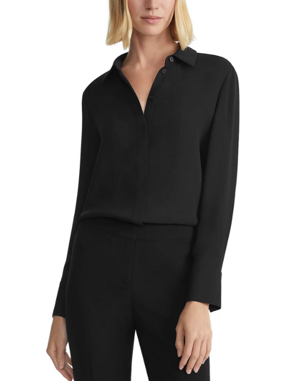 Lafayette 148 New York Scottie Silk Blouse MSRP $698